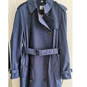 Burberry Navy Blue Trench Coat 100% AUTHENTIC